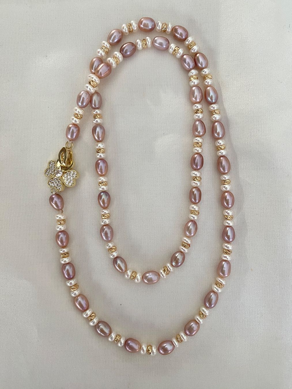Catenine: 60 cm Süsswasserperlen Kette mit Ohrringe /Echte – Nuovo e nell'imballaggio originale da Sarnen venduto da catnini 1