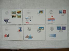 1991 6 FDC Europa- & Sondermarken SBK 806, 811 - 820