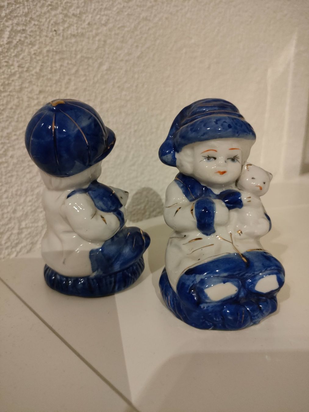 Statuette: 2 Deko Figuren - blau weiss – Usato da Wiesendangen venduto da s_er 1