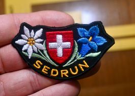 VINTAGE Badge Sedrun ST. GALLER STICK wappen-alpenro  KLEIN