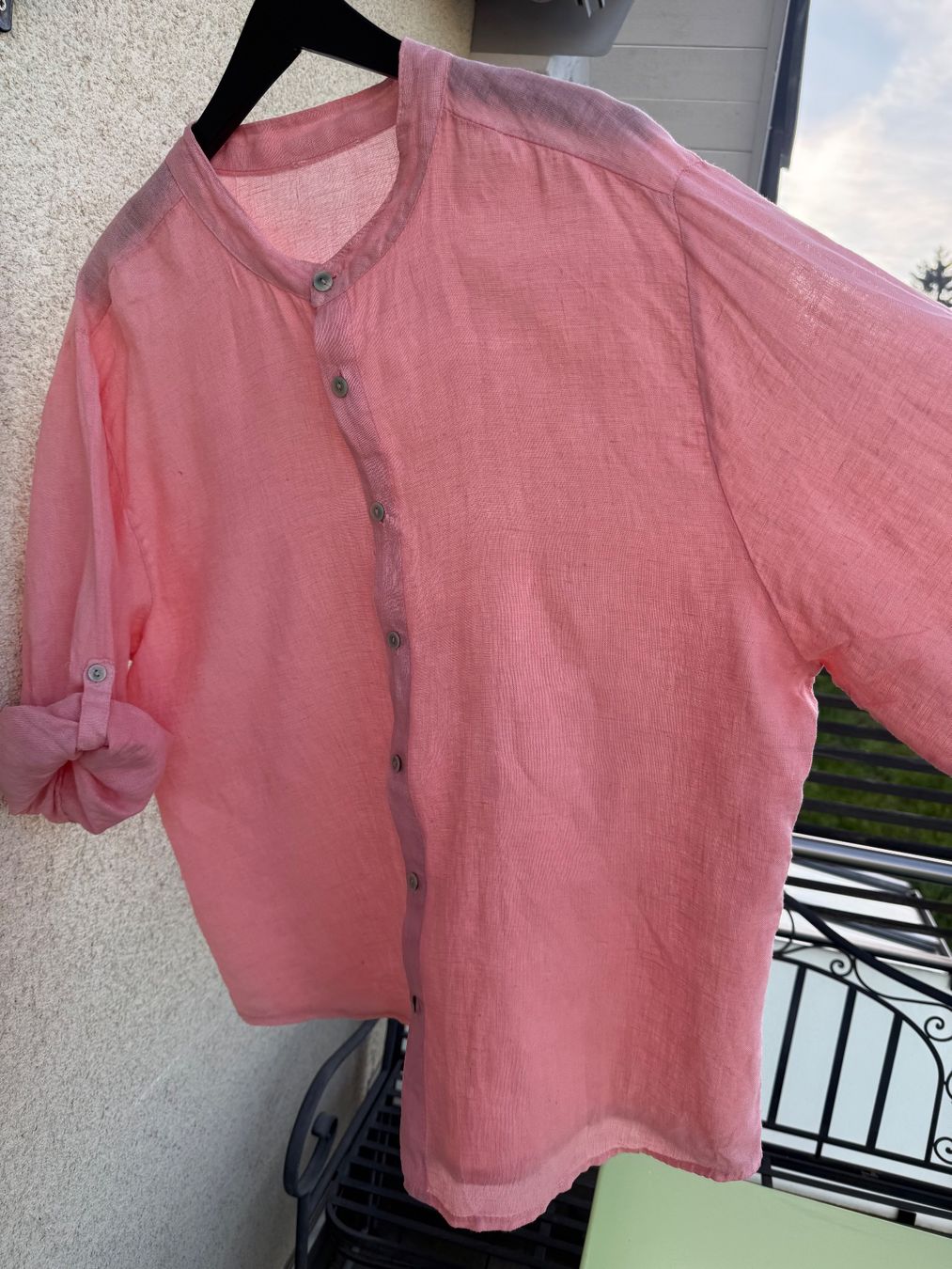 Camicette: Colles Leinen Sommerhemd Lachs L/XL – Usato da Sirnach venduto da sirni 3