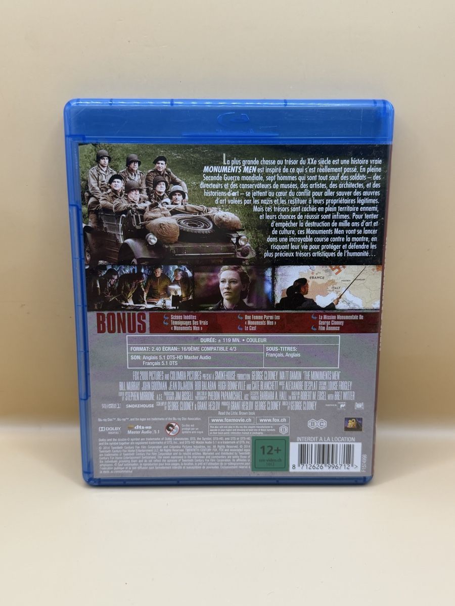 Tous les DVDs: Monuments Men (Blu-Ray) – D'occasion à Genève par sho_67qj 1