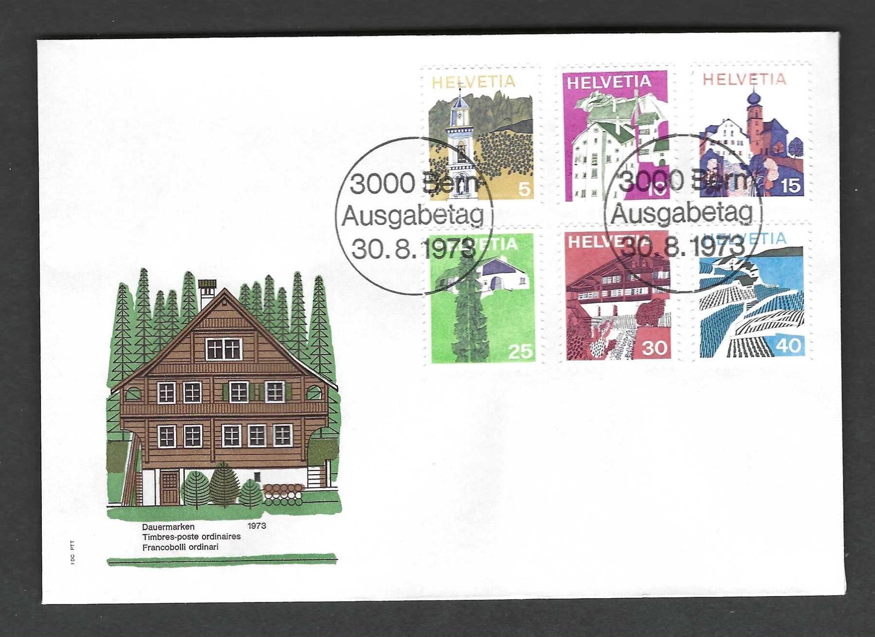 Tutti i francobolli: CH FDC Satz 1973 – Usato da Koblenz venduto da Markenhimmel