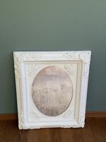 Vintage Wandspiegel weiss mit Rosenornamenten guter Zustand