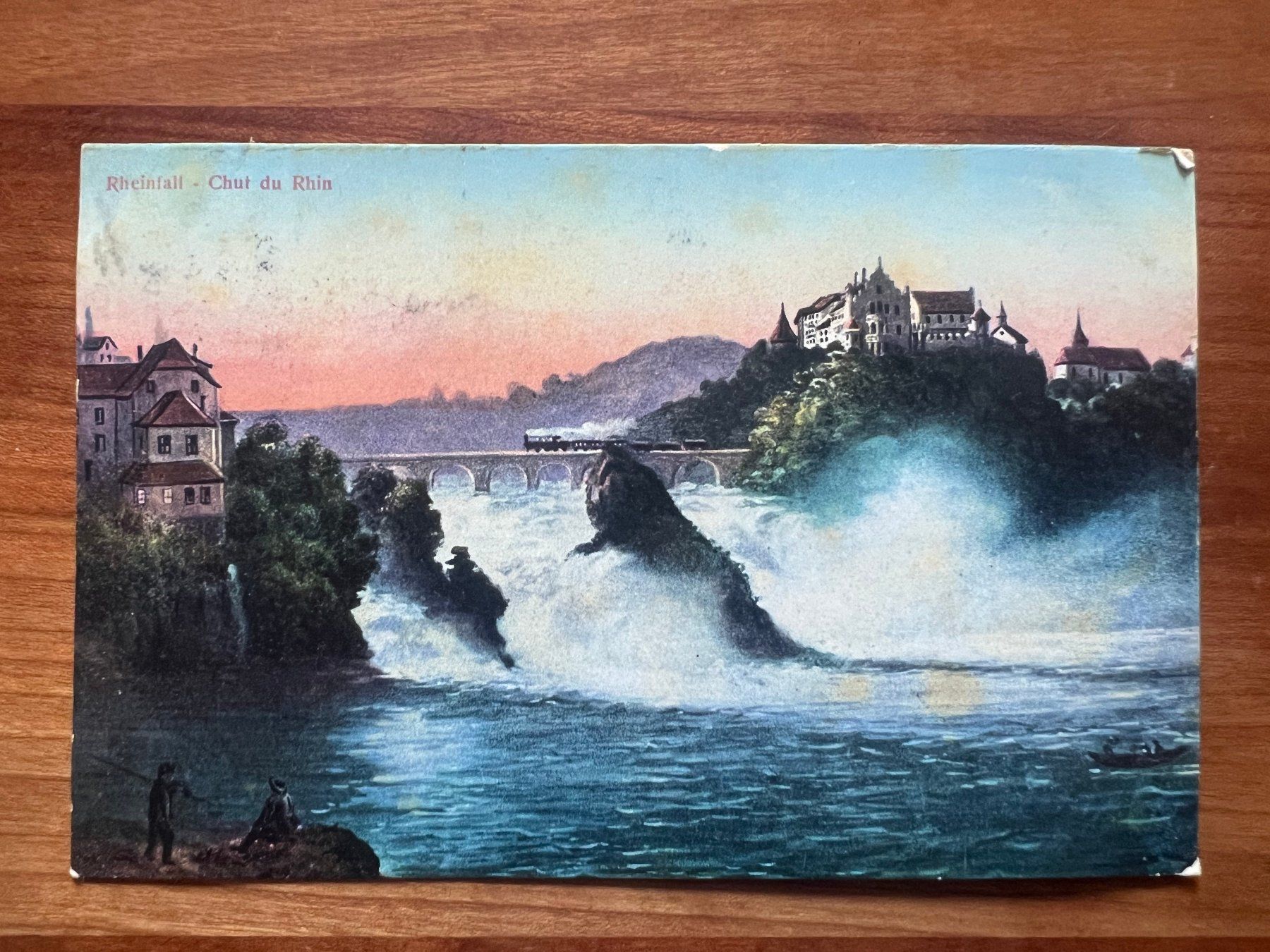 Cartoline postali: AK    1909  Rheinfall  (G1814) – Usato da Hinwil venduto da Sidi4