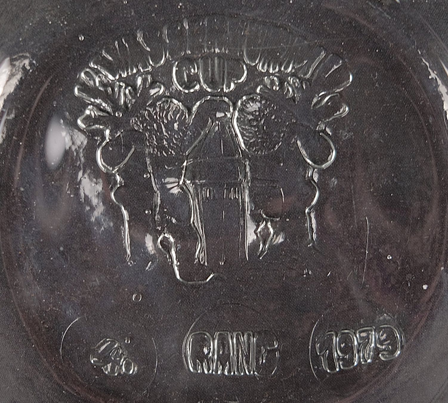 Ciotole: Glasschale mit "Wasserturm Cup 4. Rang 1979" Druck – Usato da Volketswil venduto da brockipfannenstil 5