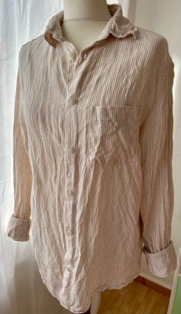 H&M Leinenhemd Hemd Herren S Regular Fit Leinen gestreift