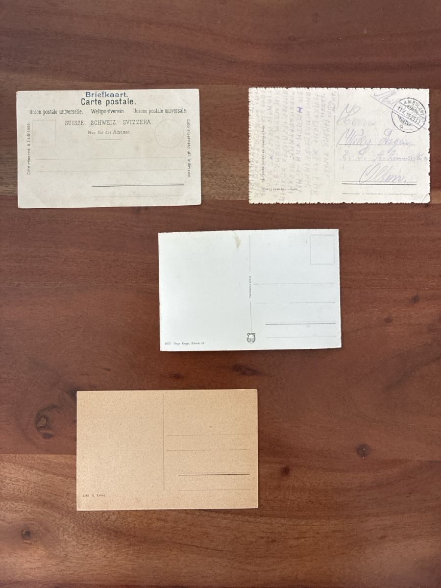 Cartoline postali: 4 Ansichtskarten Schweiz von Biasca TI – Usato da Oftringen venduto da Cla.vD.74 1