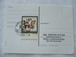 D 1999 ET-Karte Bedrohte Tierarten MiNr 2086