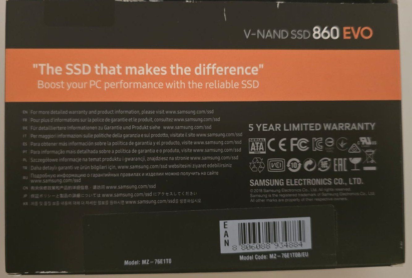 Samsung Dischi rigidi: Samsung SSD 1TB EVO 860 – Nuovo (secondo la descrizione) da Zürich venduto da Parsa 1