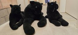 Plüschtier Panther 3er Set schwarz