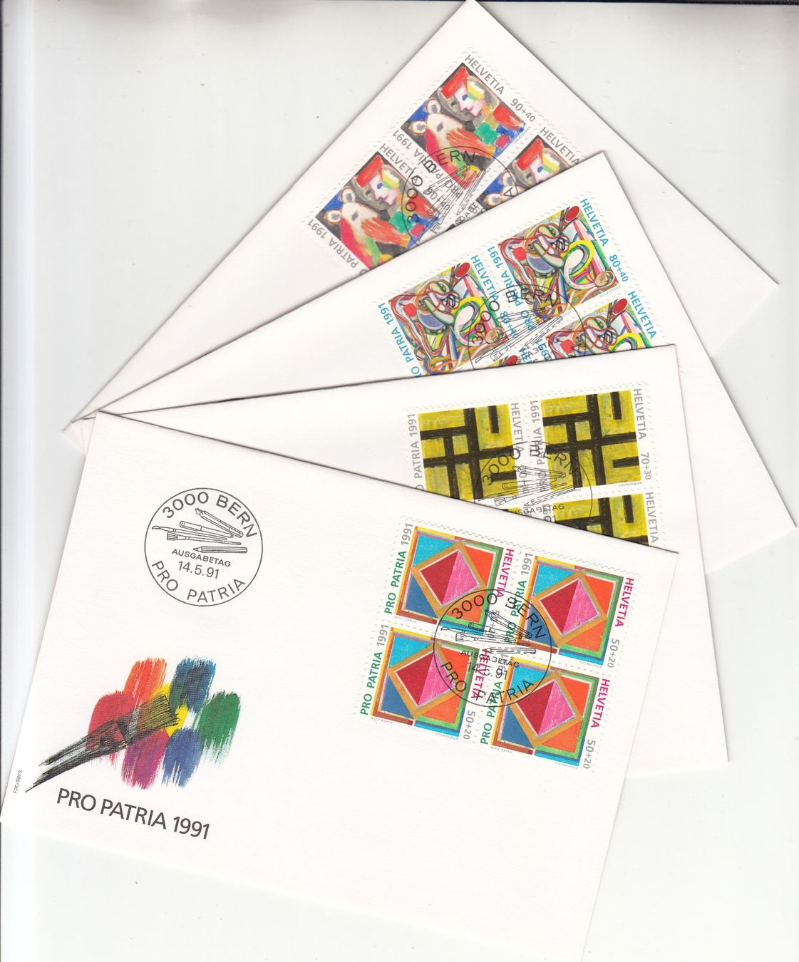 Tutti i francobolli: SBK B231 - B234 im 4er-Block FDC – Usato da Bürglen TG venduto da StampGraf