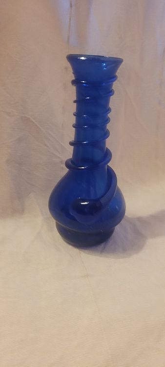 Pichet Bleu Cobalt Soufflé Main + 4 Tasses à Anses – Artisanat Fait Main