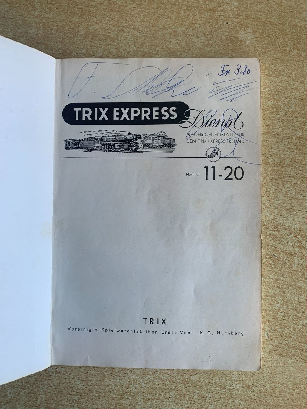 Trix Modelleisenbahnen: TED Trix Express Dienst 11-20 – Gebraucht aus Flums von finn1975 1