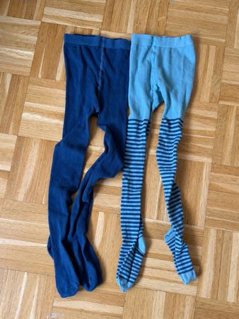 Lot de deux collants pour enfant bleu état correct