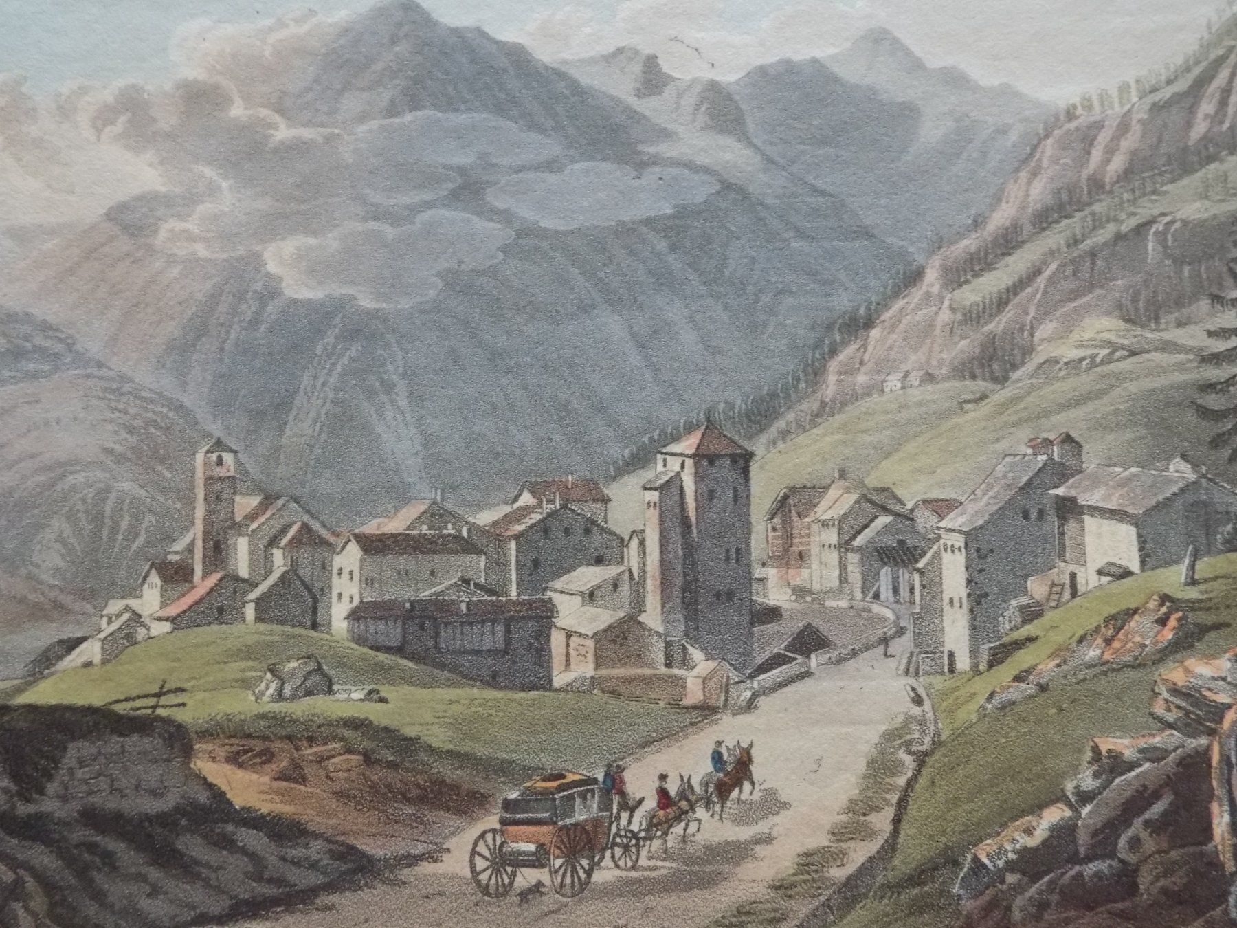 Gravures: View village Simplon Valais – D'occasion à Risch par Rischli15 1