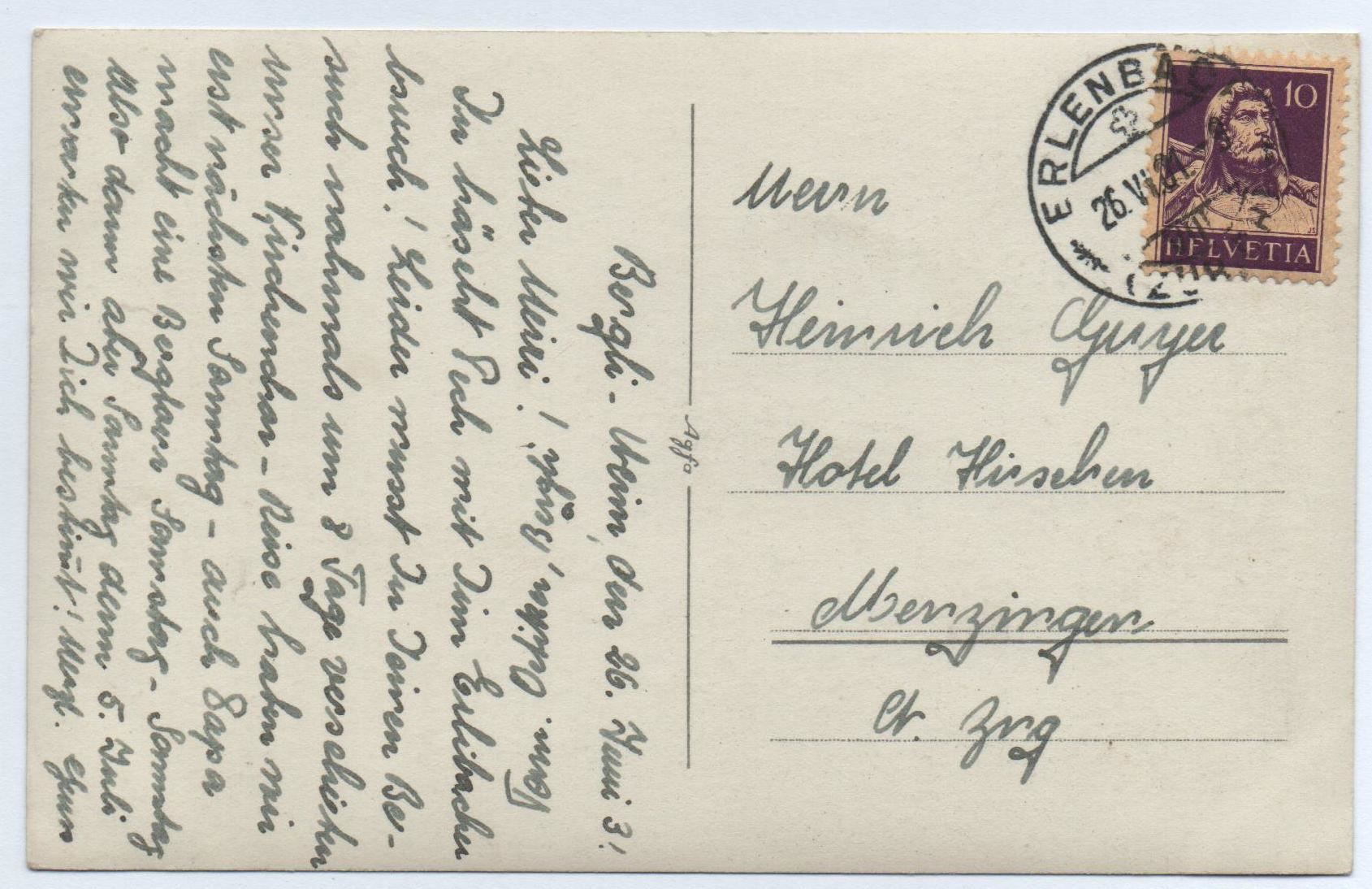 Cartes postales: ERLENBACH (Zch) No. 2261 – D'occasion à Jona par philajona 1