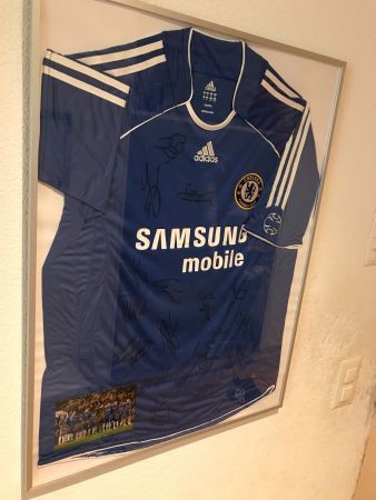 FC CHELSEA Trikot mit Unterschriften der Legenden CL Sieger