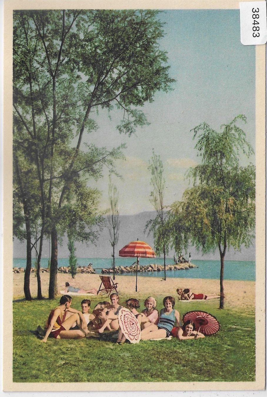 Cartoline postali: Lausanne - Ouchy Plage – Usato da Ettingen venduto da Kartenplanet