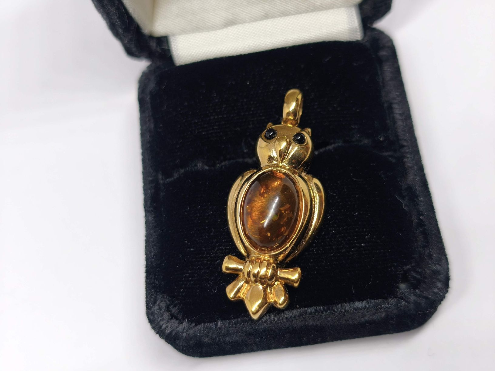 Pierre Lang Ciondoli: Gold Anhänger Eule Bernstein 🌻Pierre Lang – Usato da St. Gallen venduto da GIULESGG