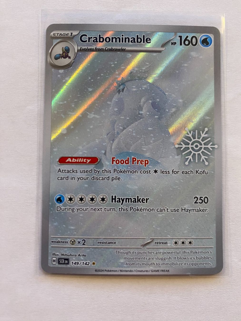 Pokémon Sammelbilder & Trading cards: Pokemon Crabominable 149/142 Stellar Crown EN – Neu (gemäss Beschreibung) aus Weingarten-Kalthäusern von McGmavlo