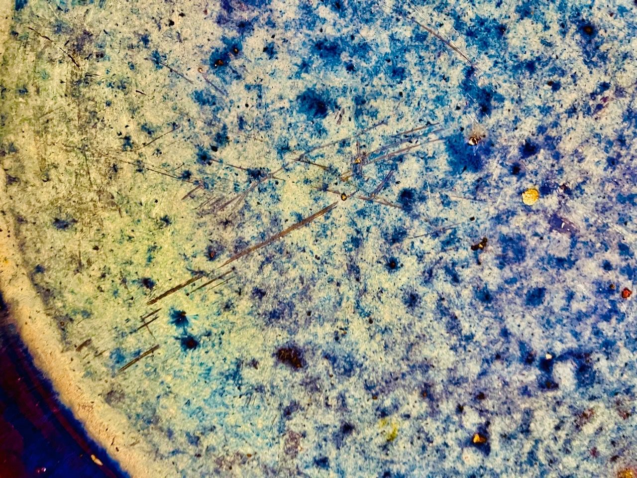 Untersetzer: Blauer Ton/Keramiktopfuntersetzer Durchmesser oben 33 cm – Gebraucht aus Winterthur von 1956ingi 2