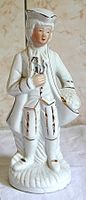 Porzellan Barock-Figur Mann mit Hut
