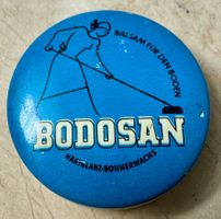 Kleine alte Blechdose BODOSAN Balsam Boden Probedose 4.5 cm