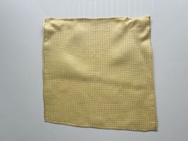 Pocket Square Polka Dot Yellow Silk Good Condition