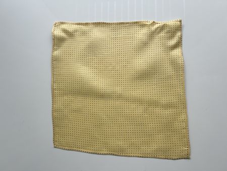 Pocket Square Polka Dot Yellow Silk Good Condition