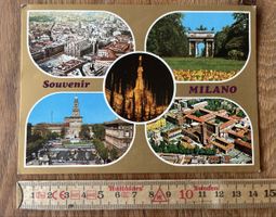 Postkarte Souvenir Milano Italien Ansichten guter Zustand
