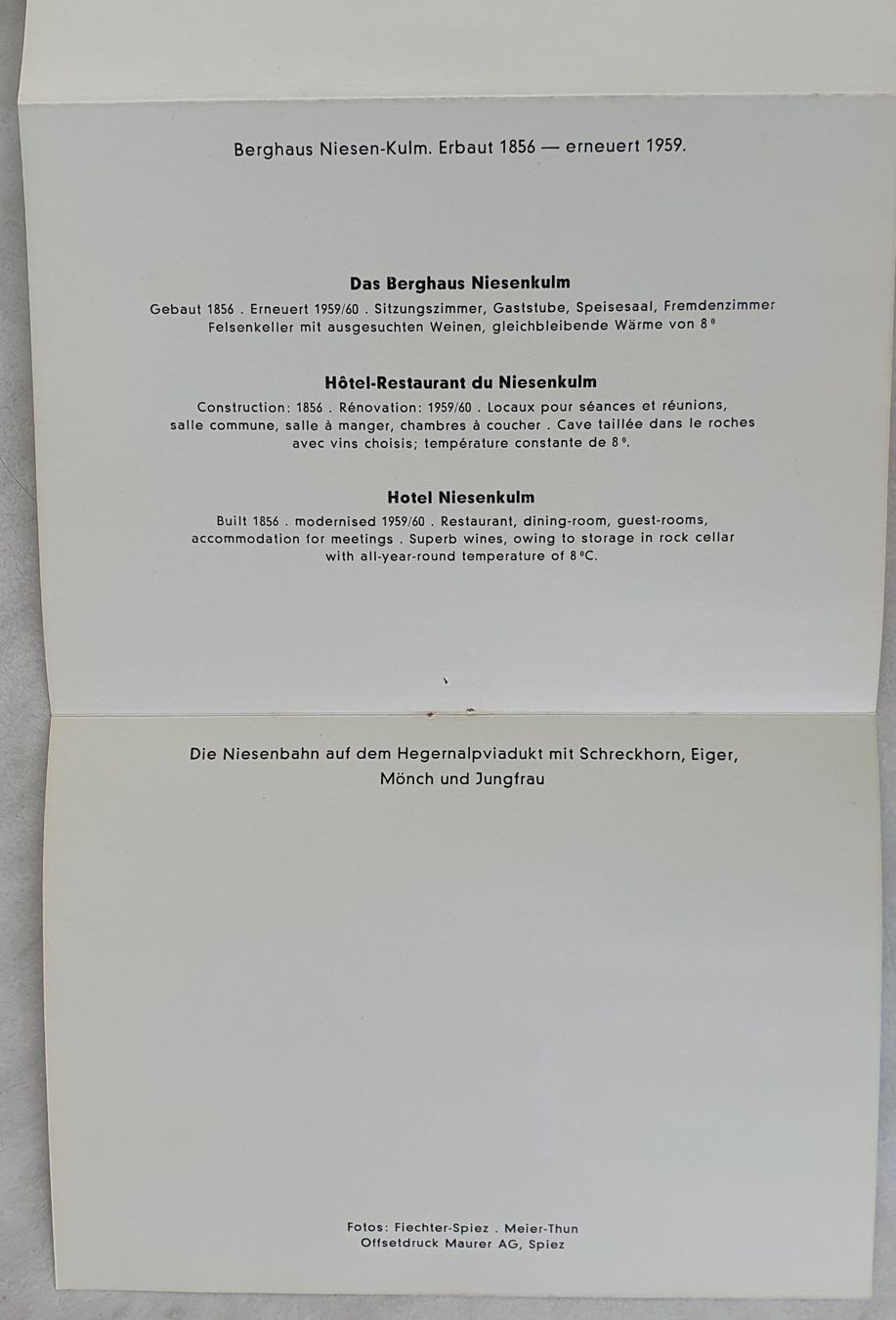 Foto & Immagini: Leporello Souvenir der Niesenbahn – Usato da Fislisbach venduto da Zigzag12 2