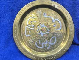 Messing Wandteller Tunis 86 Handarbeit Vintage Deko Teller