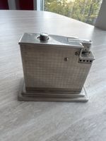 Tischfeuerzeug Vintage Metall silberfarben guter Zustand