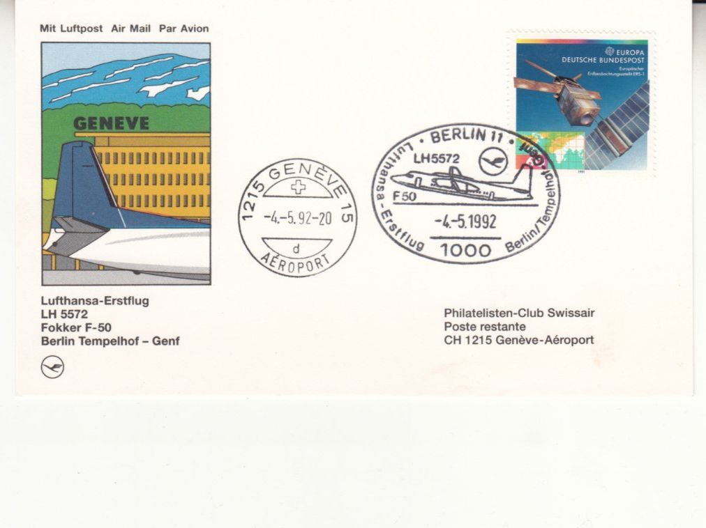 Tutti i francobolli: SLH RF 92.5 a Berlin - Genève – Usato da Bürglen TG venduto da StampGraf