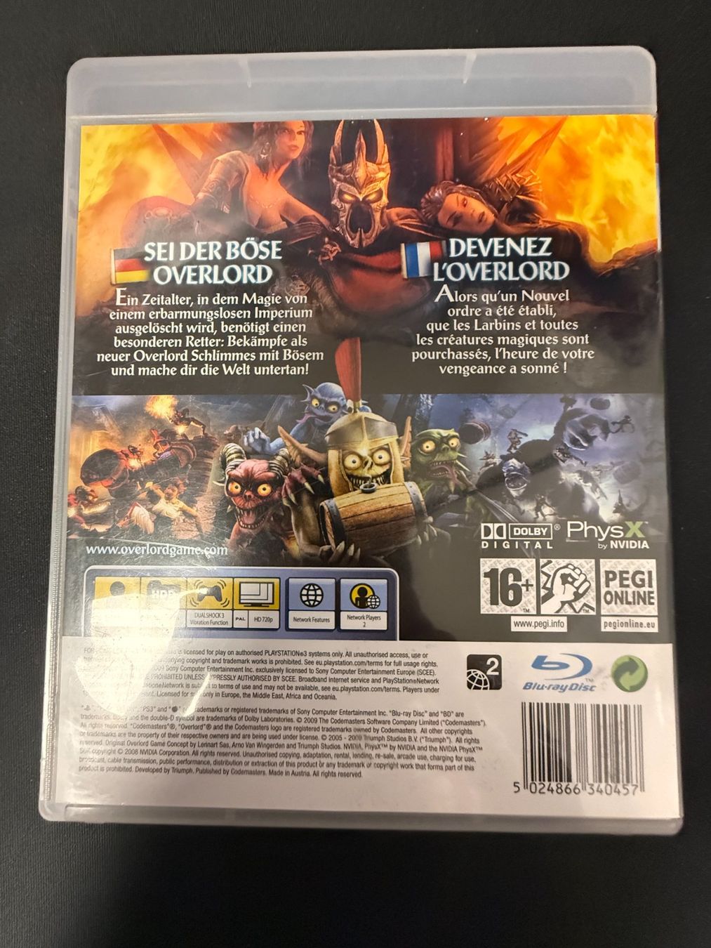 Sony Giochi: Overlord 2 - PS3 – Usato da Pont-de-la-Morge venduto da Darfal 2