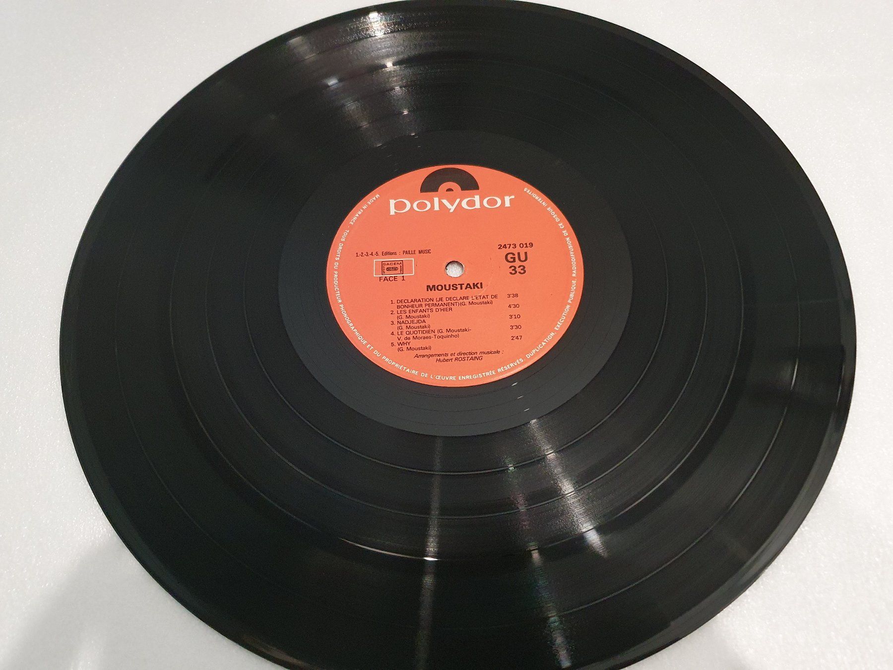 Dischi in vinile: Moustaki – Moustaki (Déclaration) – Usato da Uster venduto da Vinyl-Leidenschaft 3
