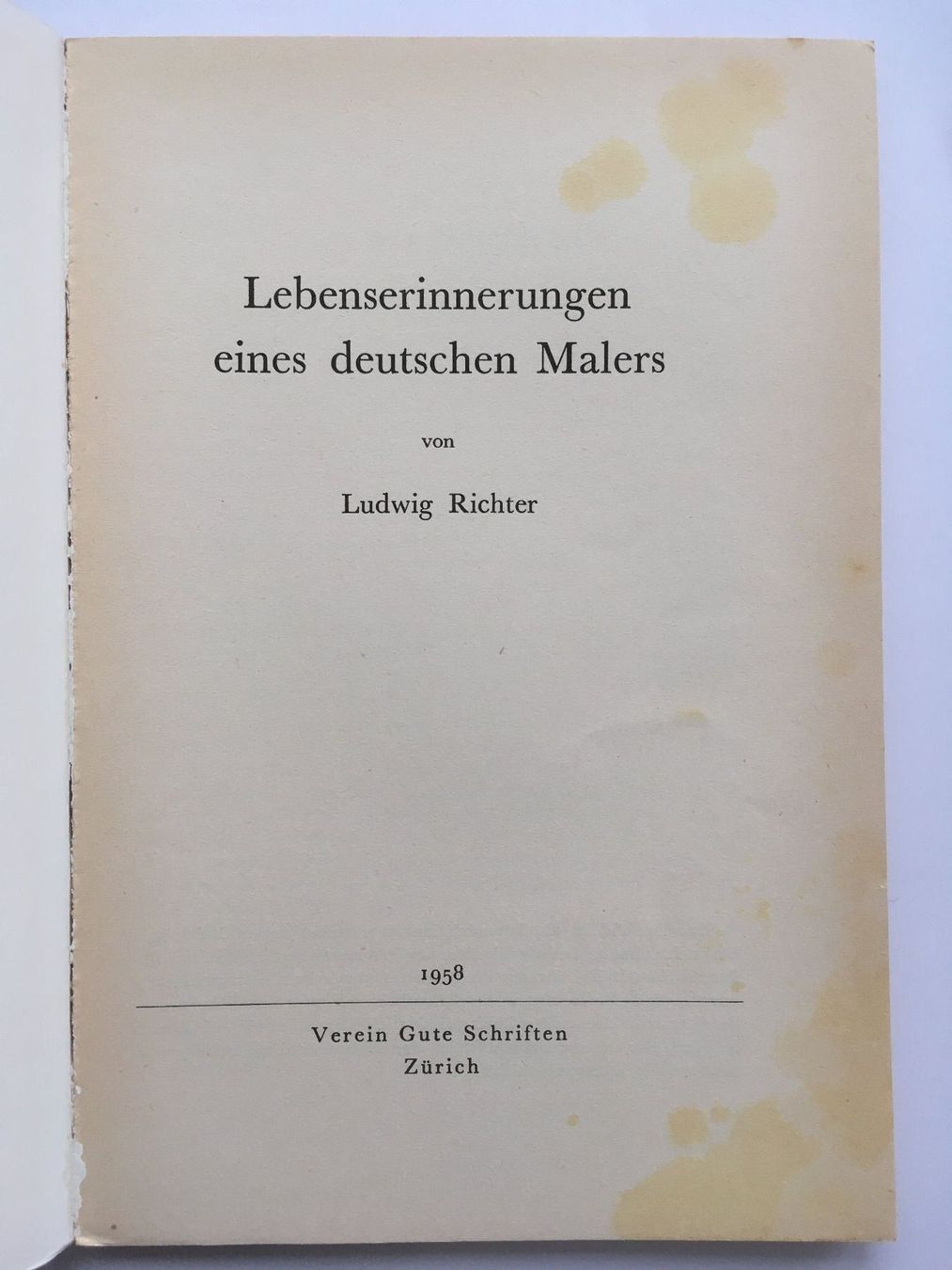 Libri: Lebenserinnerungen eines deutschen Malers - Ludwig Richter – Usato da Grenchen venduto da Kogi7 1