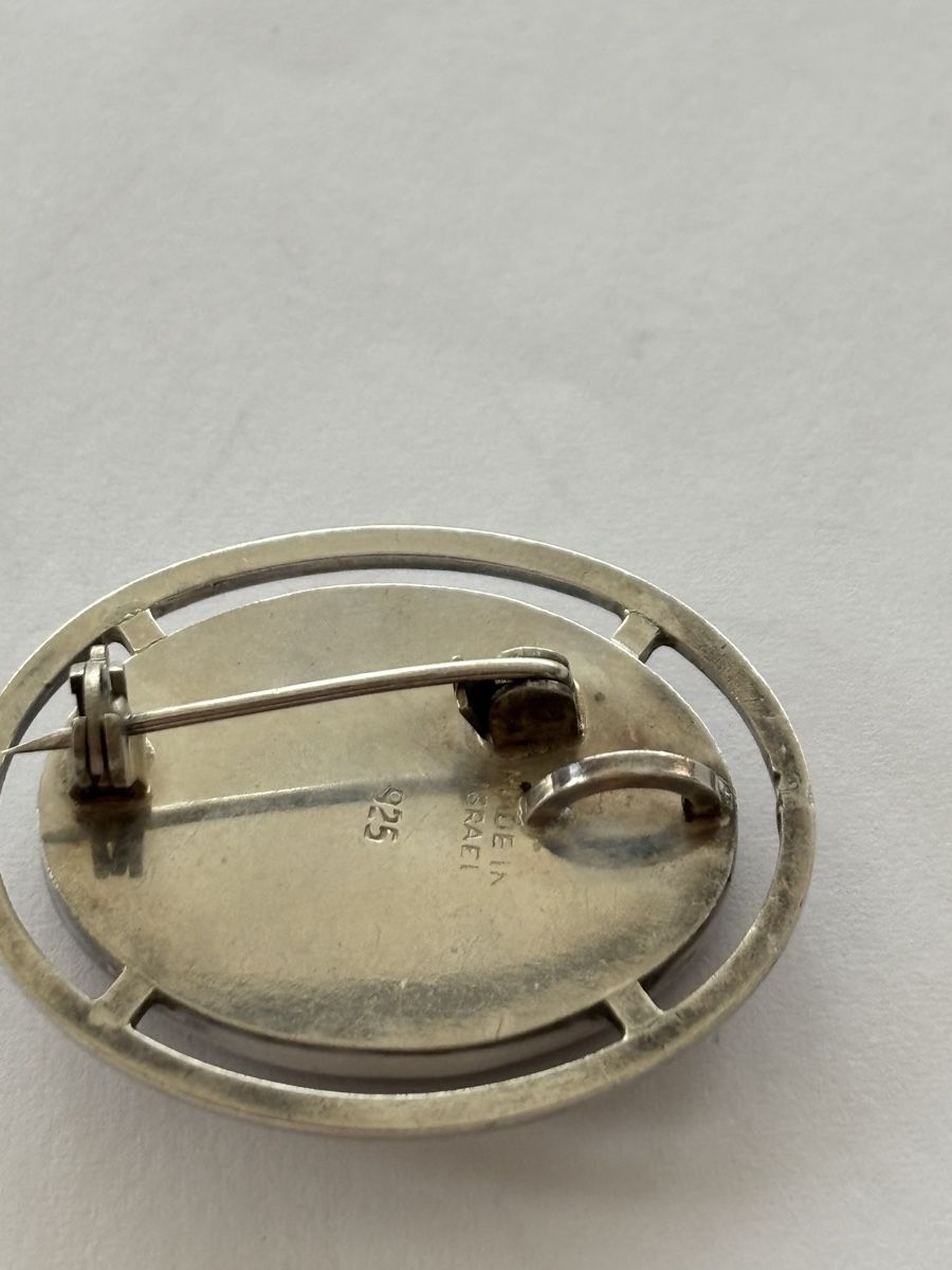 Spille & Fermagli: Vintage Silber Brosche 925 mit Emaille-Einlage, Top! – Usato da Langnau am Albis venduto da flusspflege 4