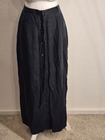 Maxirock mit Knopfleiste, 100% Leinen, Grösse 36