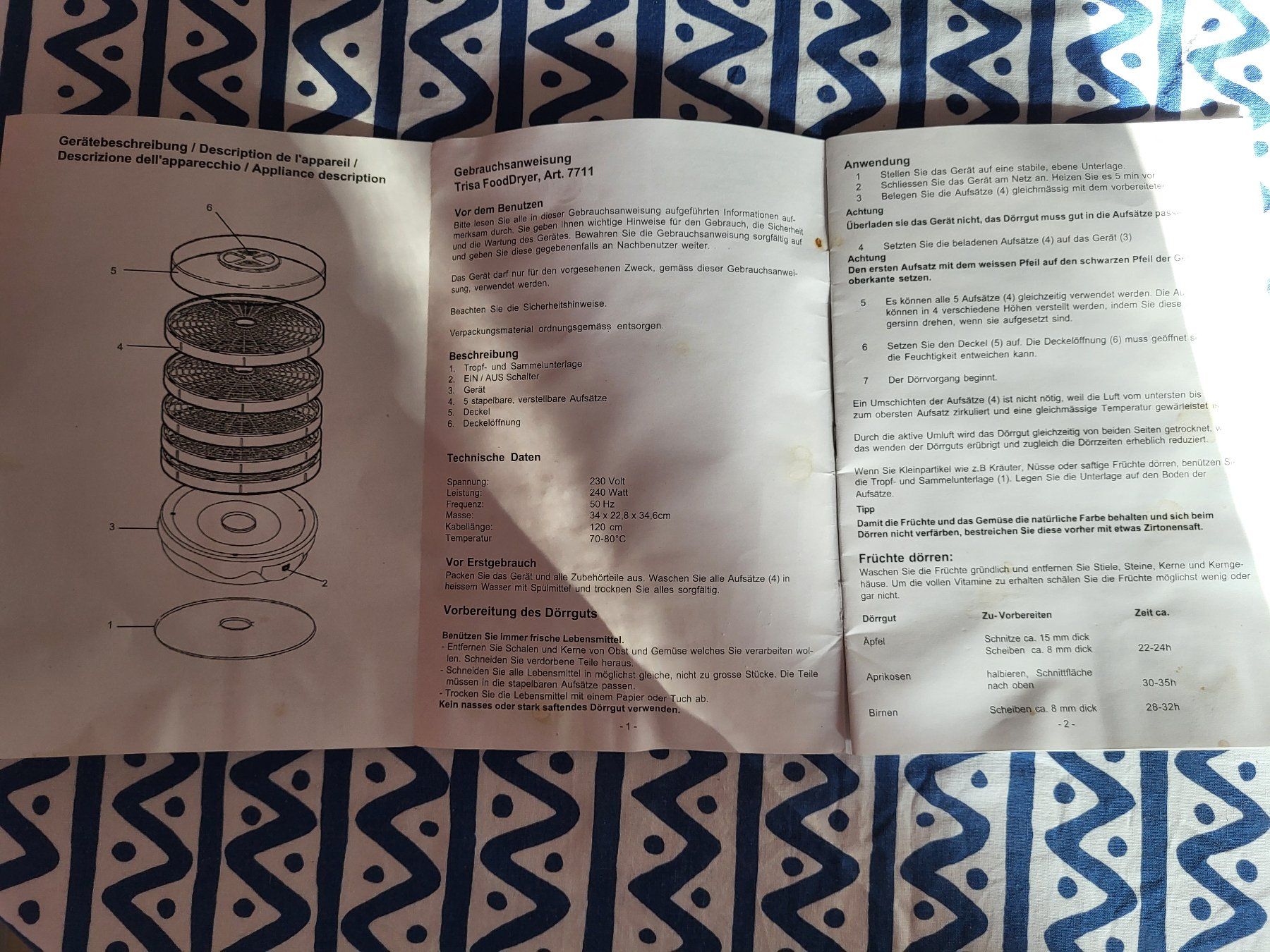 Trisa Elettrodomestici da cucina: TRISA Dörrgerät / Dörrautomat – Usato da Zürich venduto da Alcetta 5