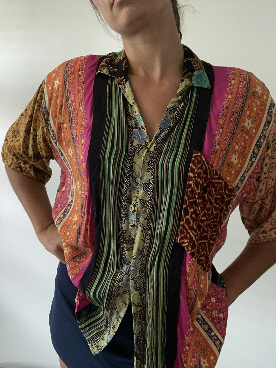 Camicette: Patchwork Shirt multicoloured – Nuovo (secondo la descrizione) da Zürich venduto da KaroBra 1