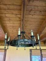 Deckenleuchte Eisen schmiedeeisern rustikal 6 flammig