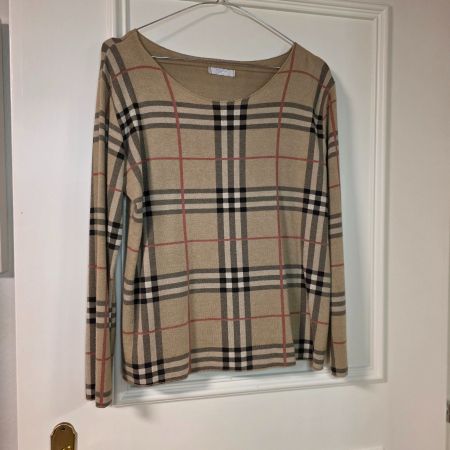 Weiches Viskose-Shirt, Karo-Muster, ohne Label, M/L
