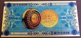 100 Bitcoin Banknote Crypto monnaie Souvenir billet banque