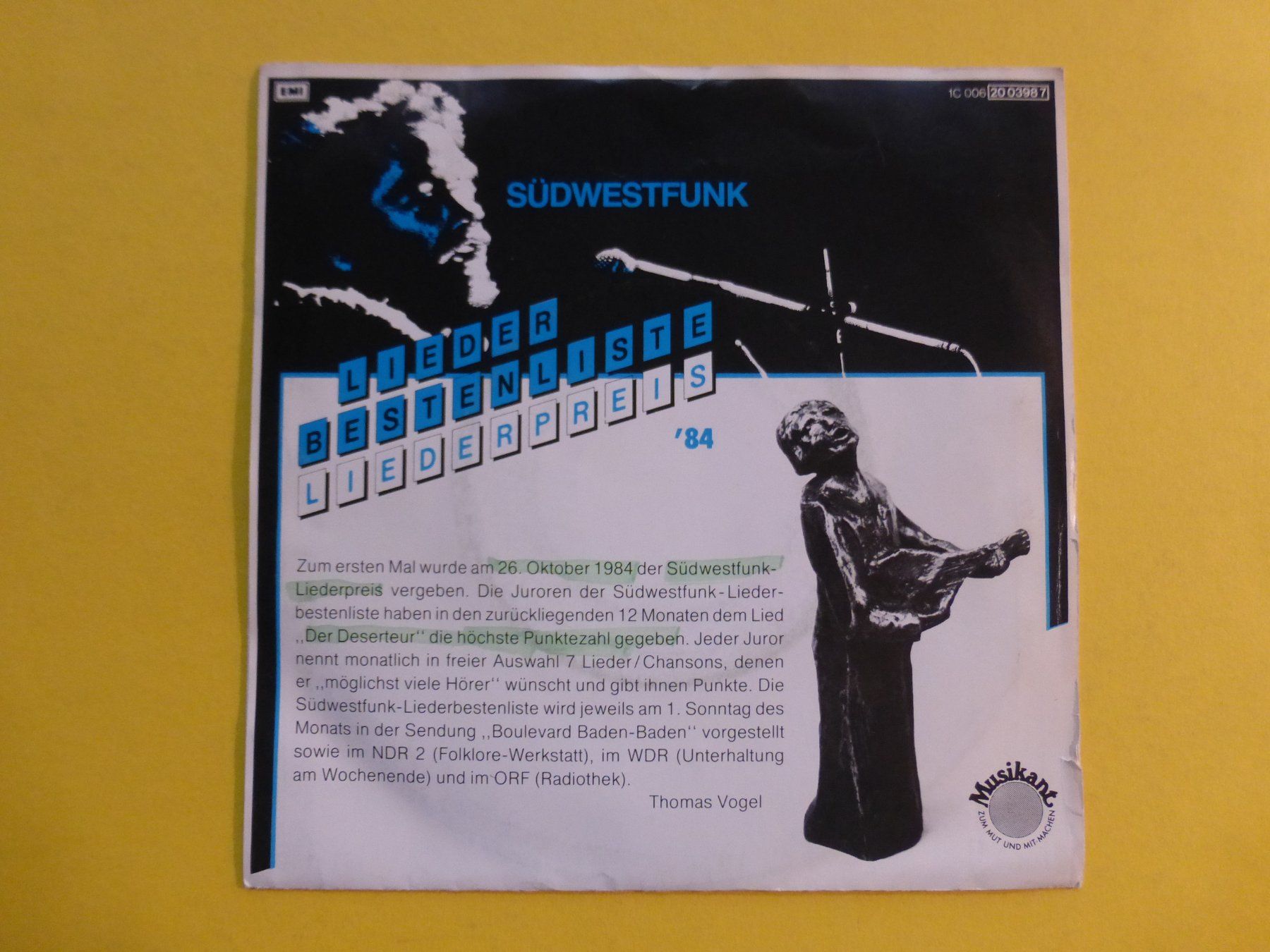Dischi in vinile: Wolf Biermann  - Der Deserteur – Usato da Zürich venduto da Swiss57 1
