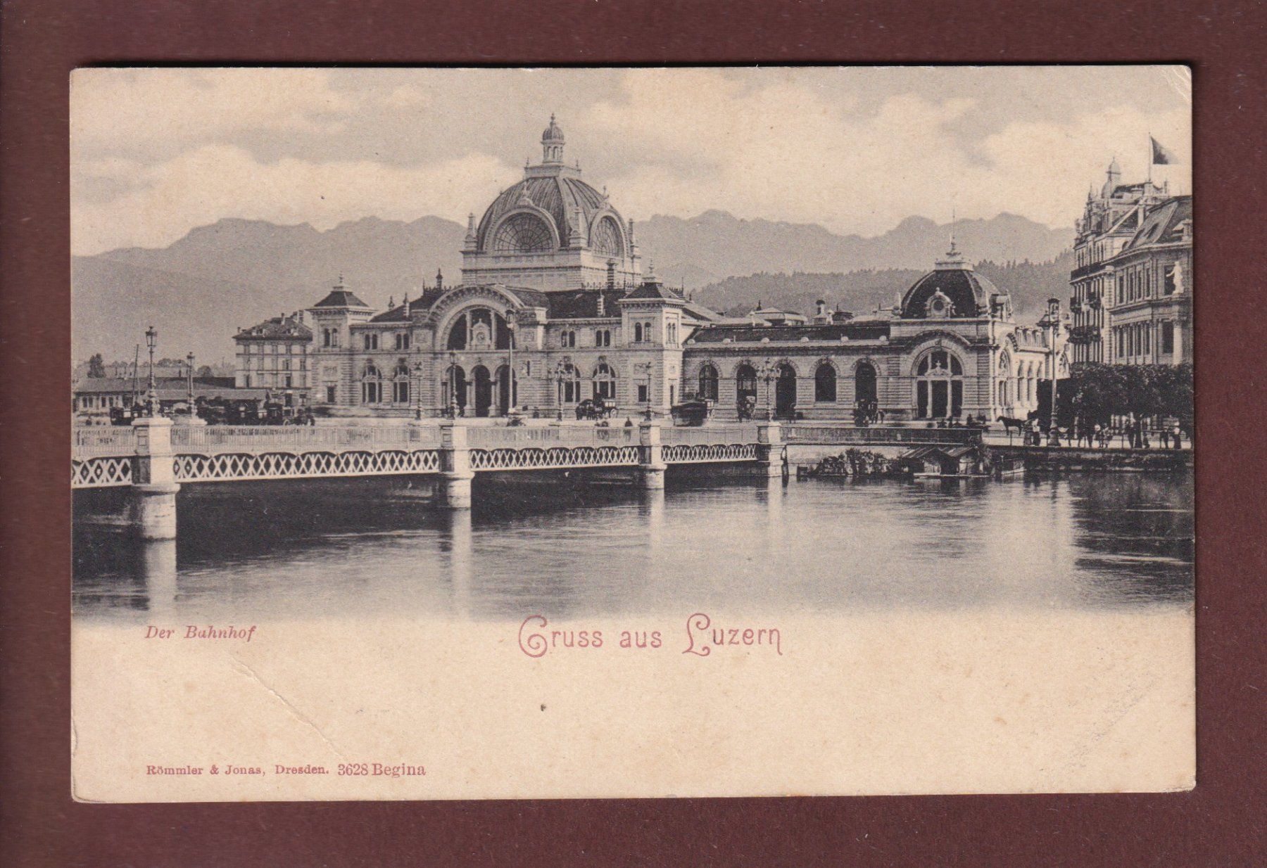 Cartoline postali: Gruss aus LUZERN - Bahnhof – Usato da Pully venduto da nicecards