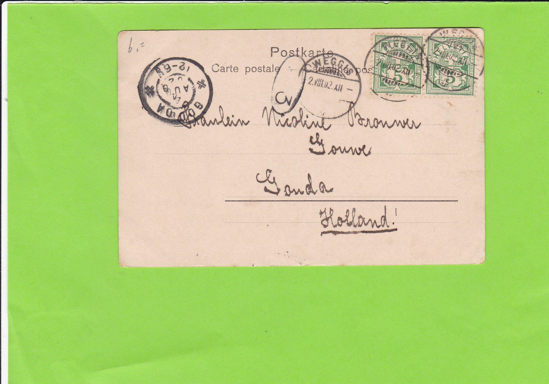 Cartoline postali: Lützelau bei Weggis--1902 versendet – Usato da St. Peterzell venduto da neckertal 1