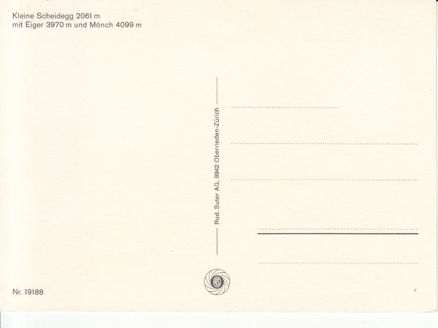 Cartoline postali: Kleine Scheidegg ca. 1970 – Usato da Bürglen TG venduto da StampGraf 1