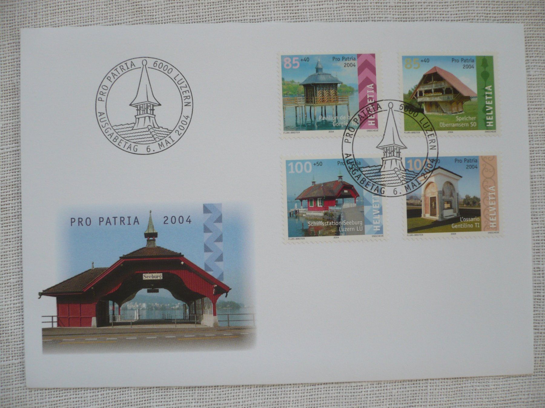 Tous les timbres: Pro Patria 2004 1 FDC SBK B284 - B287 – D'occasion à Zürich par saltandpepper008